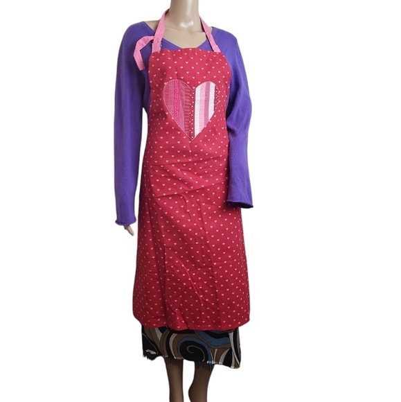 Valetines Day Micro Heart Cooking Apron - Picture 1 of 4